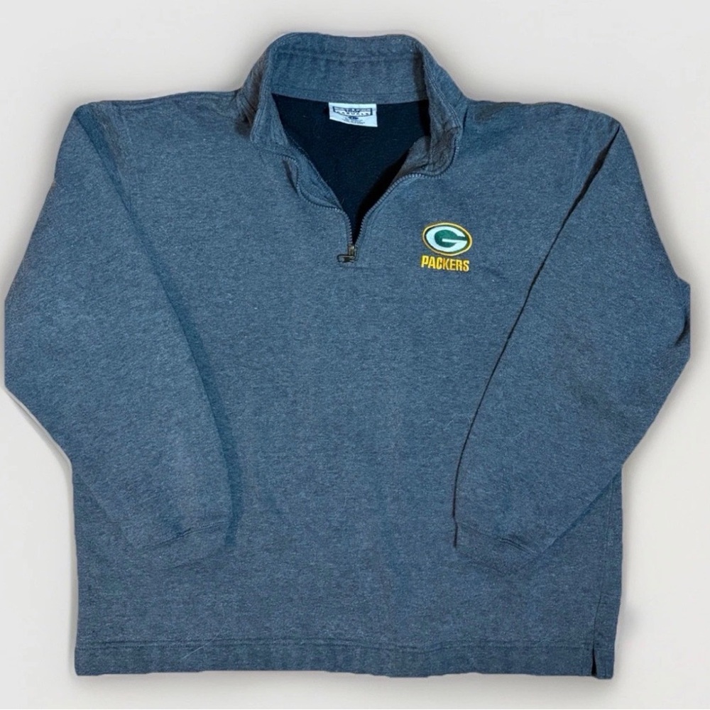 Vintage Lee Casuals Women’s Large Gray 1/4 Zip Pullover Sweatshirt